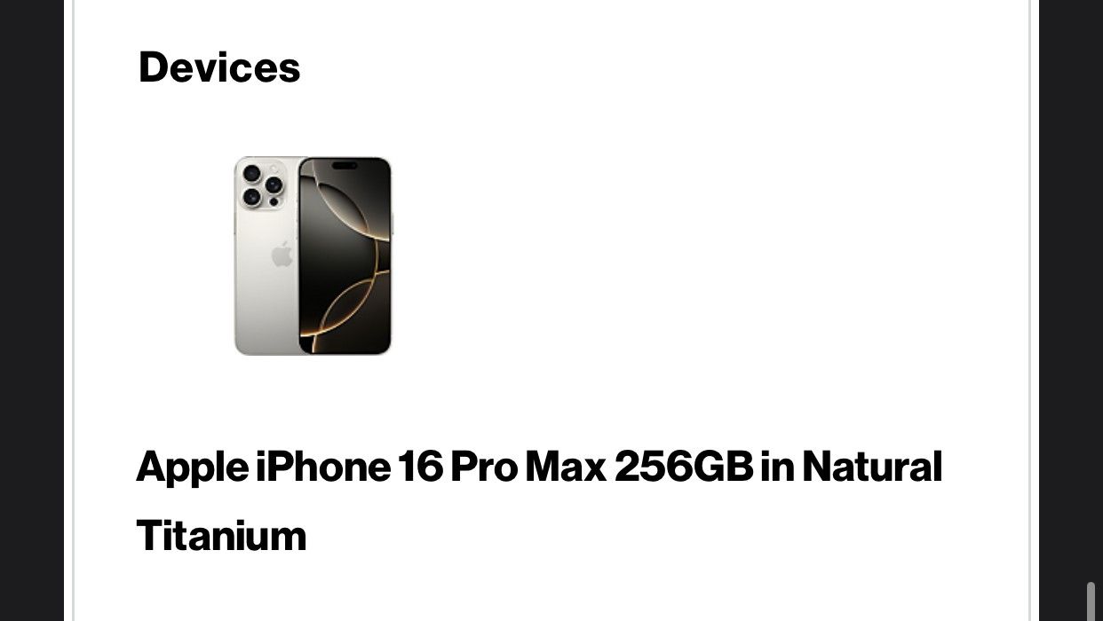 iPhone 16 Pro Max 256GB