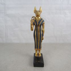 Egyptian Bast Bastet Cat Goddess Vintage Statue 10 3/4" Tall


