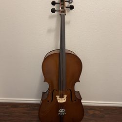 Full Size 4/4 Cello Set with Music Stand, Bow, and Endpin Stopper - Ready to Play