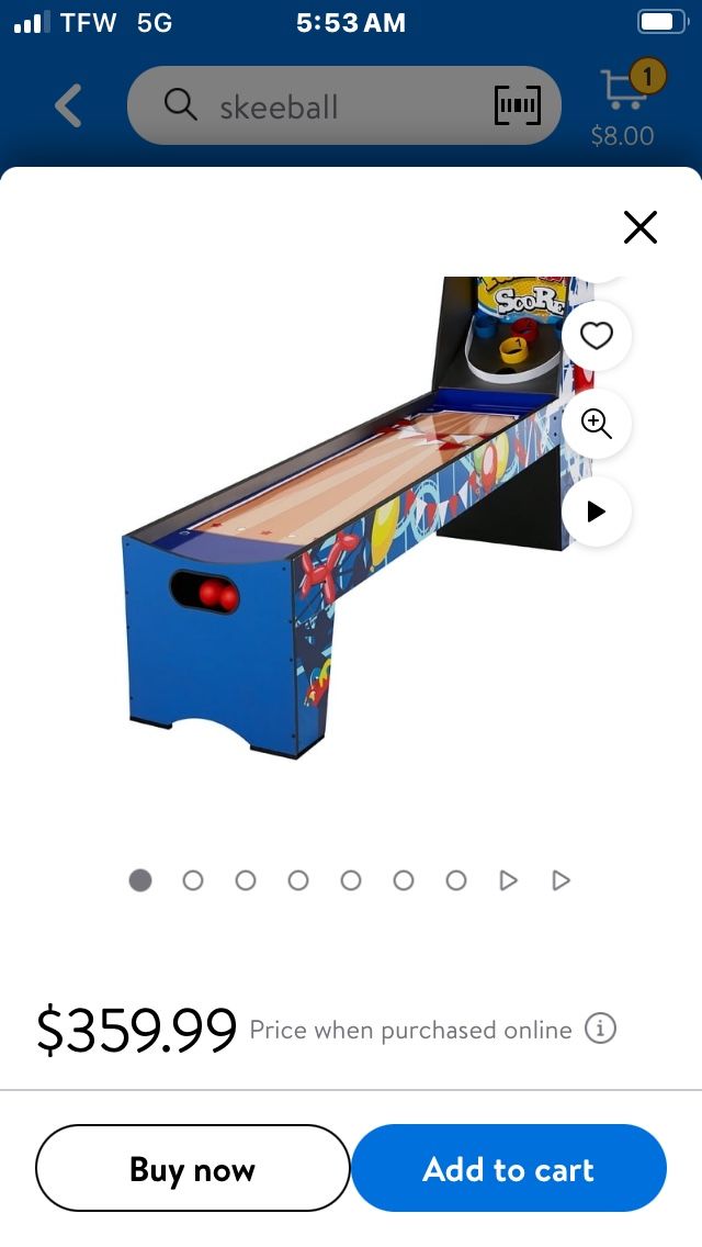 Skee Ball Table