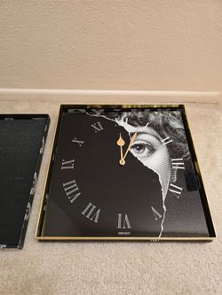 Fornasetti Wall Clock (Iron, brass finished)