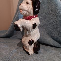 Vintage Shih Tzu Statue 10" Tall No Chips Or Cracks Good Condition 