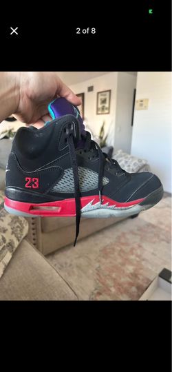 Nike Air Jordan 5 Retro Black Fire Red US 9