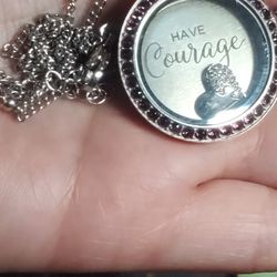 "Have Courage" Collection Memory Locket Necklace 