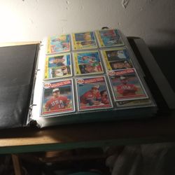 Book Full Of Sports Trading Cards :  Baseball, Football, Basketball