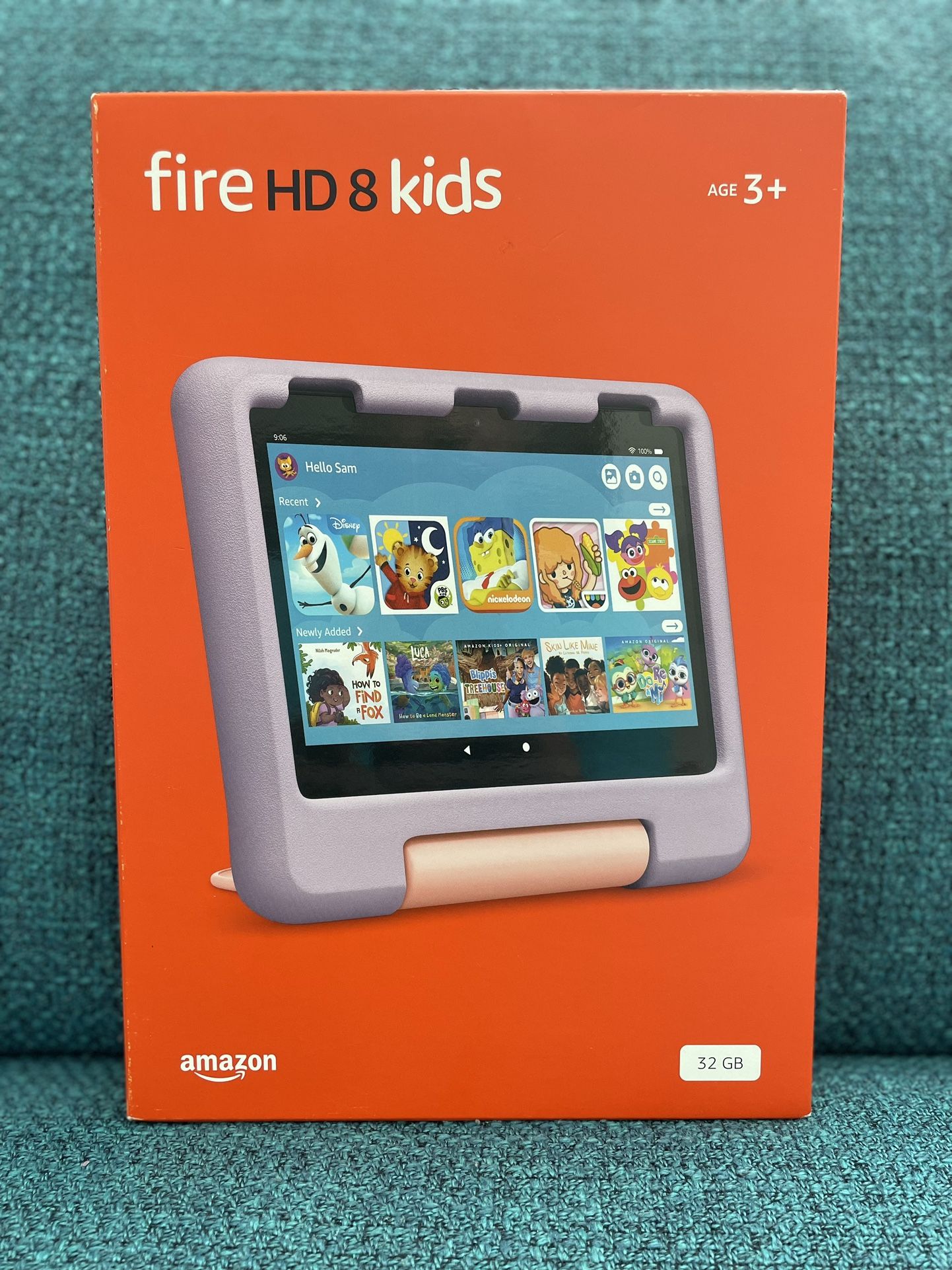 🔥Amazon - Fire HD 8 Kids Ages 3-7 (2022) 8" HD Tablet Wi-Fi 32 GB - Purple NEW🔥