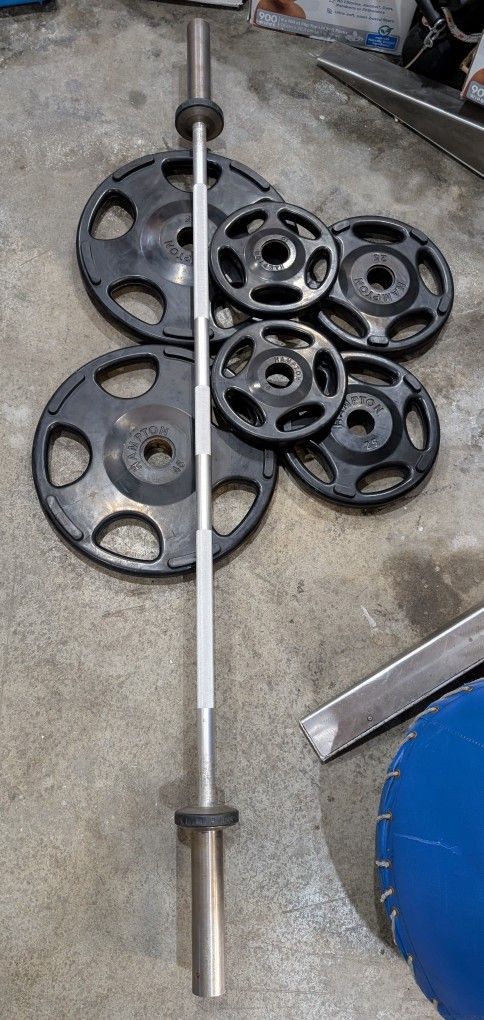 Hampton Olympic Barbell & Weights Set