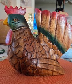 Rustic Wooden Rooster #6
