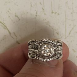 6.5 Wedding And Engagement Ring Set