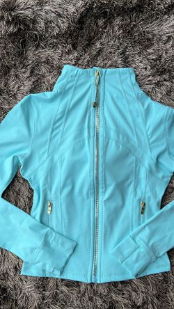 NWT Lululemon Define Jacket Luon Size 6 - Teal Mint Blue with Gold Zipper
