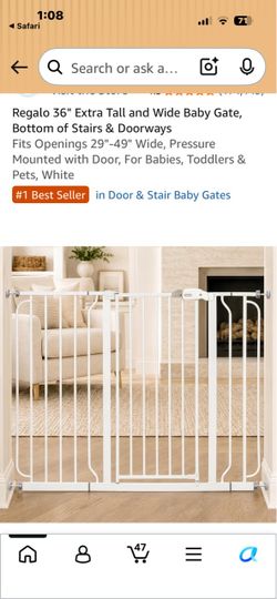 Regalo 36" Extra Tall Wide Baby Gate