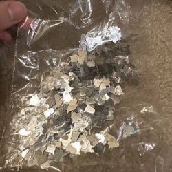 Bag of Silver wedding bell Confetti .50