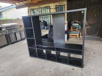 TV Stand turned Wardrobe Closet