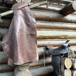 Hamley & Co Pendleton ORE Brown Leather Western Chaps