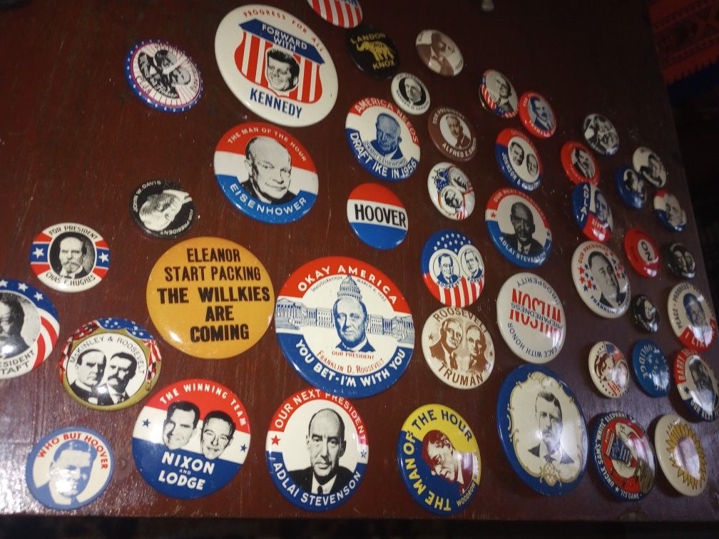 Collection Of Old Pin Buttons