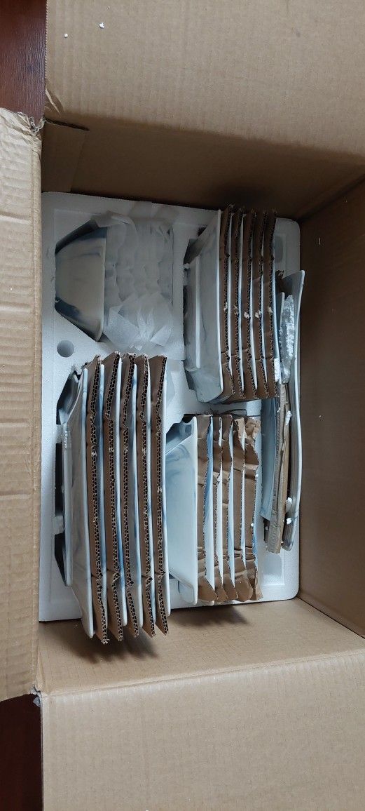 Flora 26 Piece Marble Blue Porcelain Dinnerware Set Home & Garden