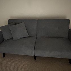 ✨ Brand New Couch - Only $250! ✨ Futon Sofa Bed, Convertible Sleeper Sofa with Armrest, Modern Fabric Small Couch, 2/3 Seater Folding Loveseat Bed for