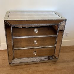 Z Gallerie Omni Mirrored 3 Drawer Chest