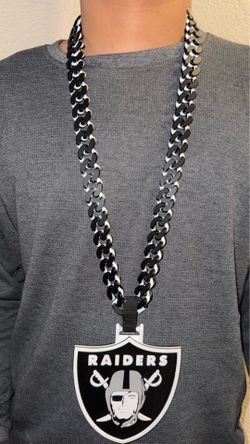 Raiders- Black & Silver Football Fan Chain 🏈🖤
