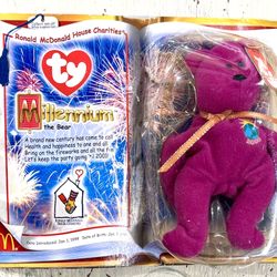 Ty Teenie Beanie Baby Millennium the Bear McDonald’s 2000 Collectible Plush NIP