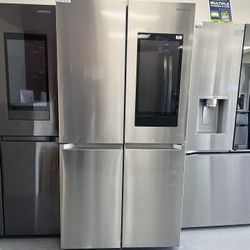 29 cu. ft. 4-Door Family Hub French Door Smart Refrigerator in Fingerprint Resistant Stainless Steel, Standard Depth