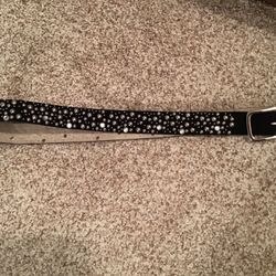 BLACK VELVET MATERIAL DIAMOND BELT