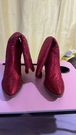 Forever brand. Red rhinestone boots. Size 9