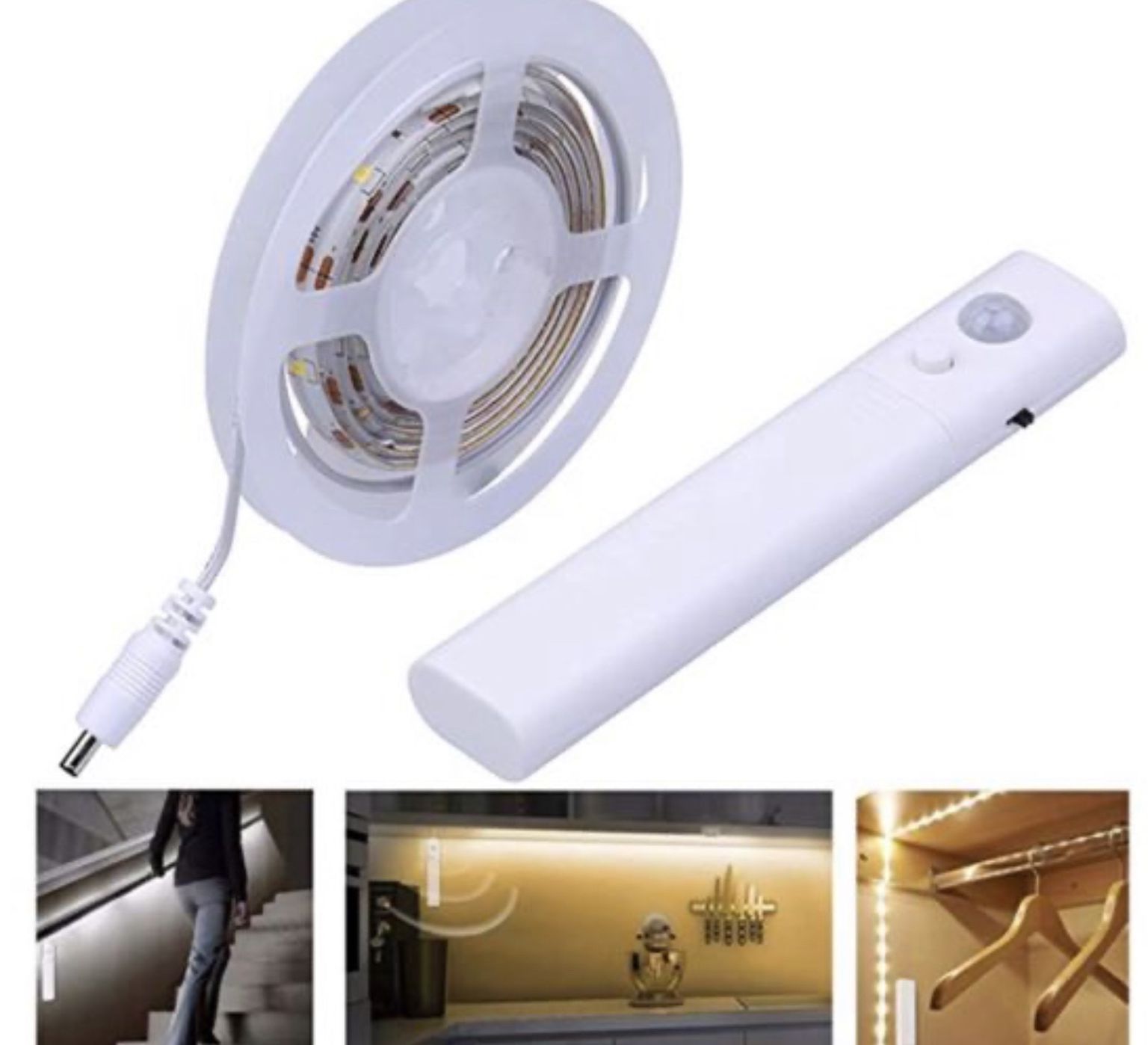 Flexible LED Strip Motion Sensor Night Light Bedside Lamp