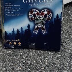 Holographic Candy Canes 20 Inches High 