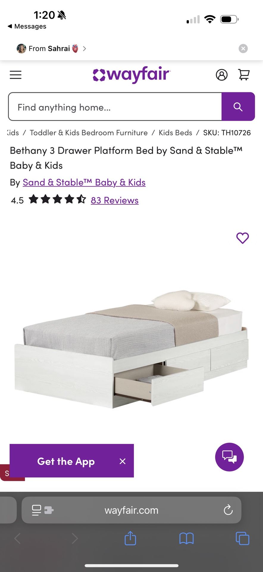Twin Size Bed frame