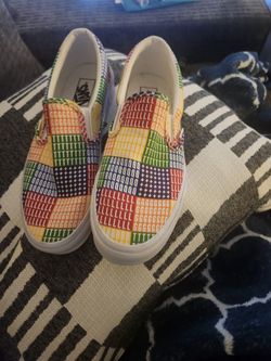 Vans Slip-On Pride Multi & White Skate Shoes

