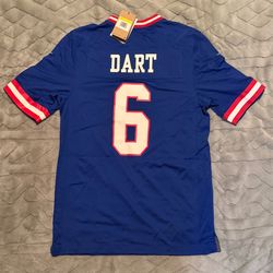New York Giants Jaxson Dart Nike Royal Alternate 2 Classic Game Jersey Men’s Size Small MSRP $150
