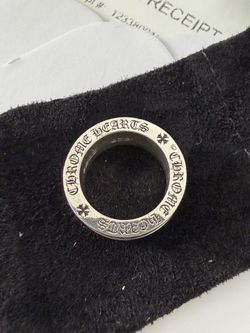 Chrome hearts mini plus ring size 4 with reciept