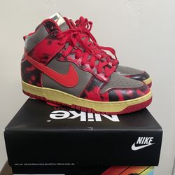 Nike Dunk High 1985 “Red Acid Wash”