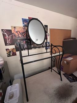 Vintage vanity with matching chair