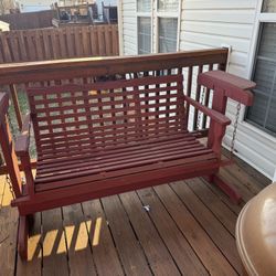 Solid Wooden Swing On Stand