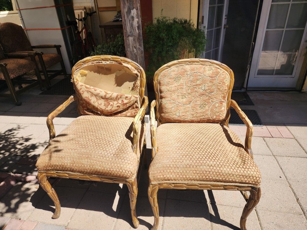Vintage Antique 20th Century Wooden Dining Room Chairs
