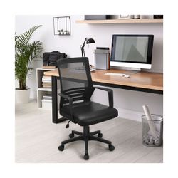 Adjustable Office Chair Midback Computer Chair with Lumbar Support