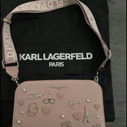 Karl Lagerfeld pink crossbody purse (new with tags)