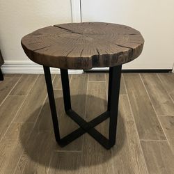 Round Wood Coffee Table 