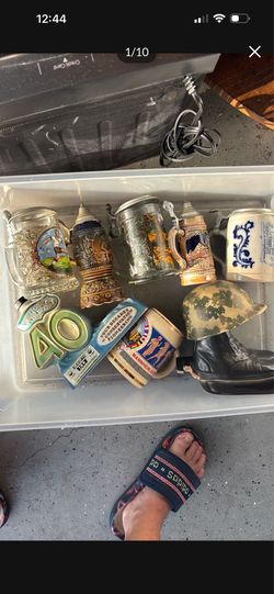 German Beer Steins & 1975 Jim Bean Decanters