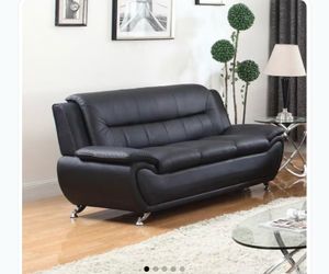 Faux black couch