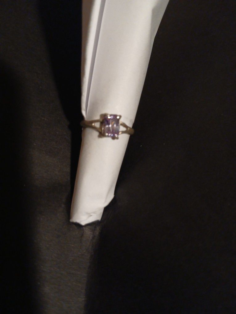 Purple Antique Amythys Ring Size 5.5