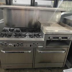 Southbend Gas 6 Burner Range with 24'' Raised Griddle double oven w Broiler