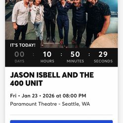 Tickets for Jason Isabel tonight 1/23, 8pm