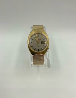 VINTAGE MENS BULOVA ACCUTRON SOLID 14KT GOLD WATCH 79.7GR 7.5” BAND
