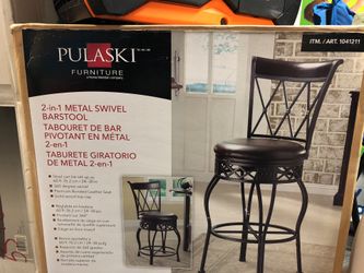 New In Box Pulaski Metal swivel stool