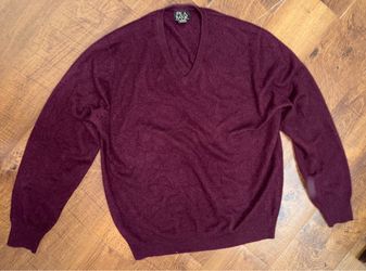 Jos a bank burgundy sweater
