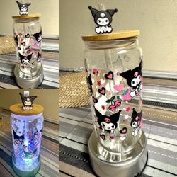 Kuromi 16oz Glass Cup