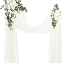 Ling's moment Artificial Wedding Arch Flowers Kit - New In Box